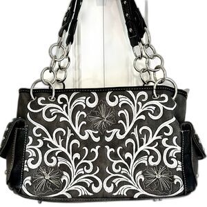 MONTANA WEST EMBROIDERED CONCEALED CARRY SATCHEL HANDBAG PURSE